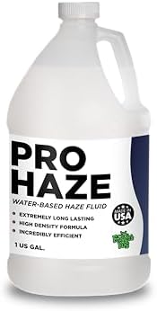 Froggy's Fog Pro Haze High-Performance Haze Fluid for Hurricane Haze 2 and Other Haze Machines, Water-Based Hazer Fluid, 1 Gallon