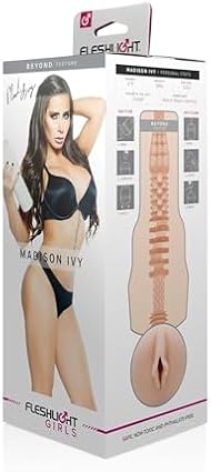Fleshlight - Madison Ivy - Masturbador Masculino Real - Textura Beyond - Sensación Única y Realista - Diseño Interior Ondulado con Nódulos - Fácil de Limpiar