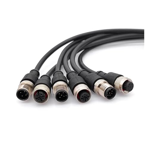 Cable sensor M12 impermeable de 4 pines y doble cabeza para automatización 7