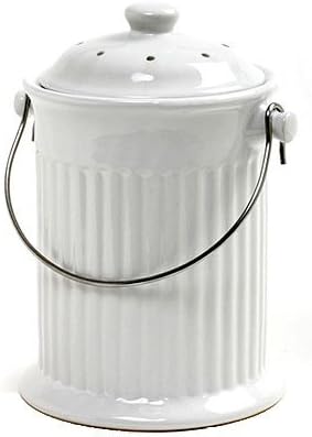 Norpro 93 1 Gallon White Compost Keeper Crock