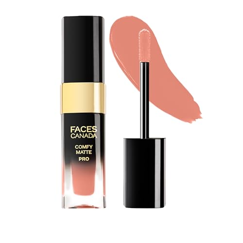 Image of FACES CANADA Comfy Matte Pro Liquid Lipstick - Got My Mocha 17, 5.5 ml | 10HR Longstay | Intense Color | Macadamia Oil & Olive Butter Infused | Lightweight Super Smooth | No Dryness | No Alcohol