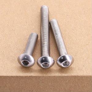 Miniatura 7 de Tornillos y pernos de cabeza de botón inoxidable M6 x 0.315 in, 0.472 in, 0.630 in, surtido de 30 piezas en total, acero inoxidable 304, rosca