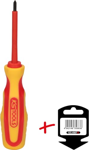 KS Tools 117.0532 Ergotorque VDE PZ Screwdriver PZ0, Multicoloured - Image 2