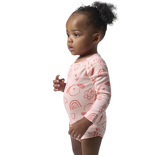 Image of Onesies Brand Unisex Baby 6-Pack Long Sleeve Bodysuits - Breathable Cotton One-Piece Outfits for Newborns & Infants