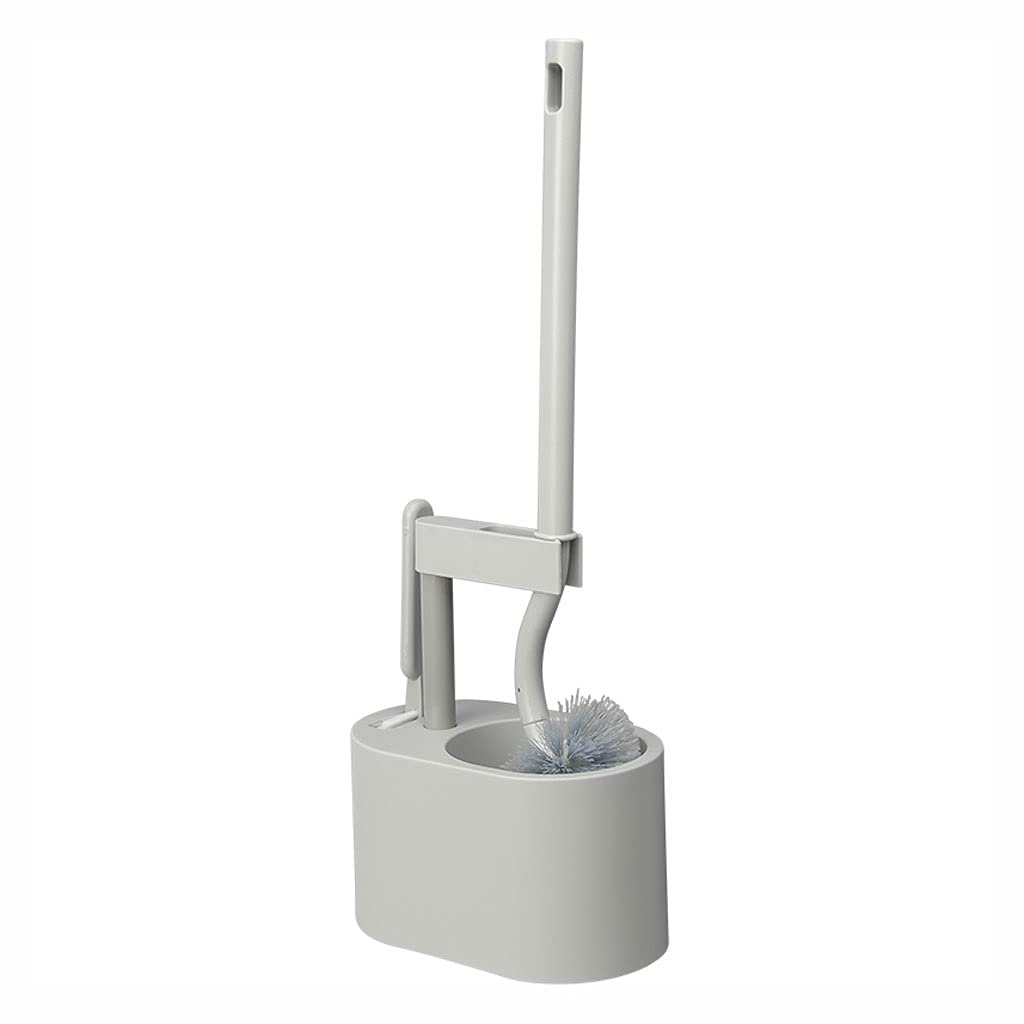 Escobilla De Baño Soporte de Cepillo de Inodoro, Cepillo de Inodoro con Mango sin Deslizamiento y Kit de Soporte de Secado rápido, Soporte de Cepillo de Inodoro de baño Escobillas de Inodoro