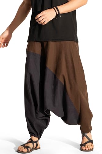 Image of The Veshti Company Stylish Harem Pants for Men's Cotton Hippie Style Baggy Oversized Yoga Pajama Pant