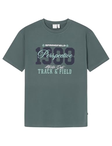 Springfield Camiseta Marca 1988, Verde, L