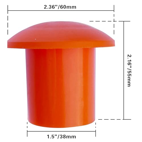 Capuchons champignons de sécurité orange pour fer à béton 160 pcs