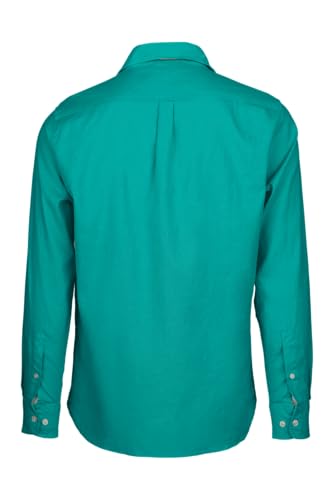 Image of SWIMS Santorini Men's Long Sleeve Linen Stretch Button Down Shirt | Lightweight breathable shirt for vacation, resort wear, travel and beach