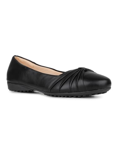 Image of Inc.5 Womens Womens Black Casual Solid Round Toe Slip on Ballerina Ballet Flat