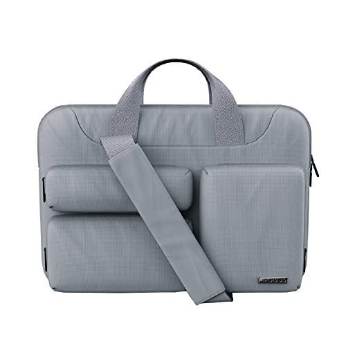 Image of Probus 360 Protective Laptop Shoulder Bag for 15.6 Inch Laptop /MacBook /Chromebook /Notebook Water Resistant Sleeve Case Cover Office Bag - Grey
