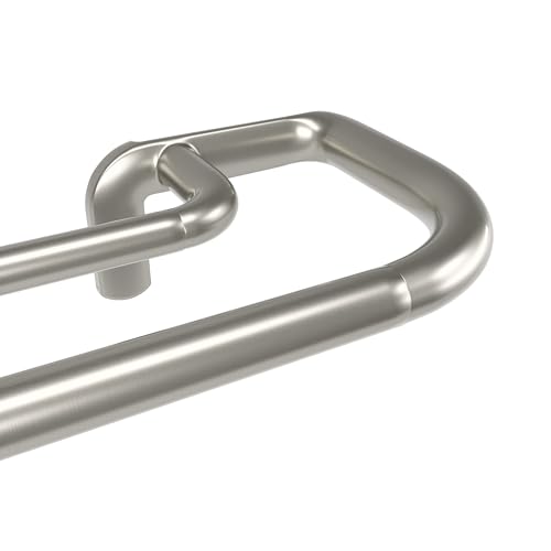 Umbra Twilight Tringle À Rideaux Extensible Avec Retour Latéral, 168-366cm, 1,9cm, Idéale Pour Les Rideaux Occultants Ou Obscurcissants, Acier, Nickel Mat,