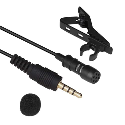 Image of Dynamic Lapel Collar Mic Voice Recording Filter Microphone for Singing YouTube Smartphones