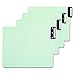 Smead 100% Recycled End Tab Pressboard File Guides, Horizontal Metal Tab, Extra Wide Letter Size, Gray/Green, 50 per Box (61757)