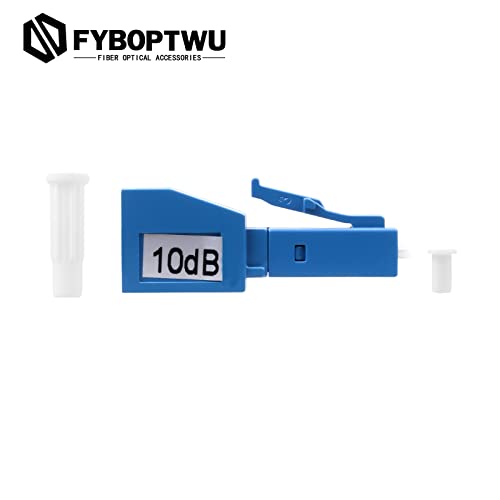 Fyboptwu - 2Packs 10Db Lc Singlemode Fiber Attenuator 10Db Lc/Upc Sm Single Mode Fixed Fiber Optic Attenuator Lc Male To Lc Female Adapter #TOP6