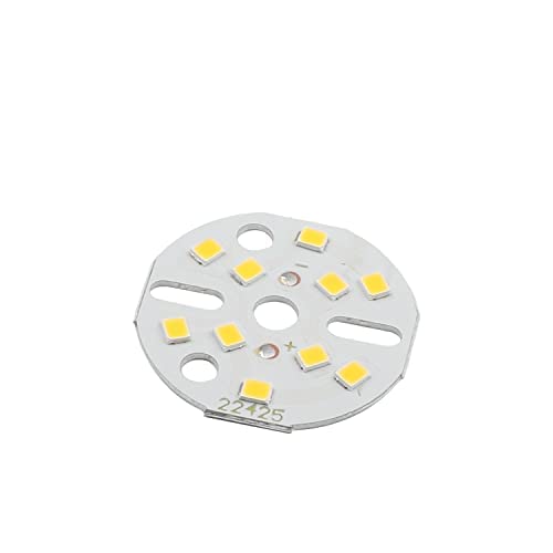 Othmro Chip LED da 5 W, diametro 32 mm, 2835 SMD LED, lampadina in alluminio 15-17 V, bianco caldo 3000 K, 120 lm, 5 pezzi