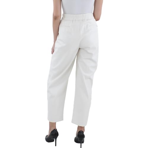 Anne Klein Womens Faux Leather Cropped Pants2