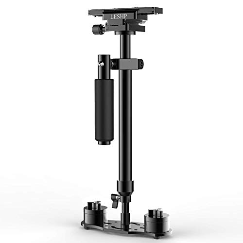LESHP Videokamera-Stabilisator mit Schnellspannplatte, 1/4 Zoll Schraube für DVL DSLR Nikon, Canon, Sony, Panasonic (S-60), Schwarz