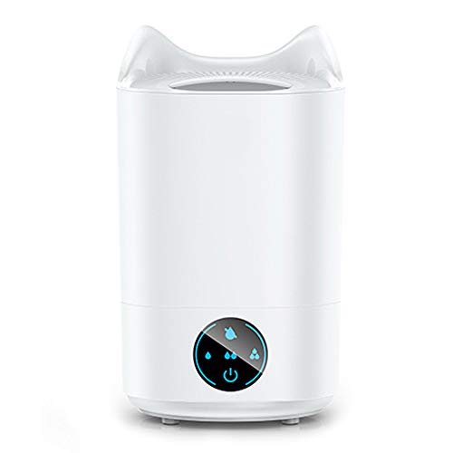 TWXWHYQ New USB dualjet humidifier, 4L Large Capacity, Silent and Anti-Dry air Purifier, Touch Screen Control, for Home/Dorm/Office/Bedroom,White