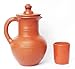 Dzbanek na wodę / gliniany dzbanek na wodę z pokrywką (2 litry) i glinianym kubkiem - Combo