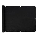 Amazonベーシック 日除けシェード 屋外用 目隠し 結束バンド付き 91cm x 305cm ブラック 1枚