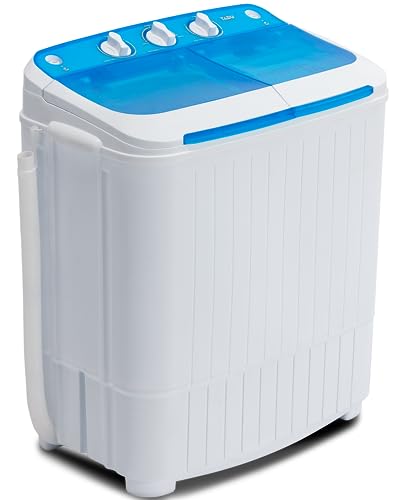 TABU 17.6Ibs Portable Washing Machine, Compact Washer Machine, Mini Washing Machine, Twin Tub Washer...