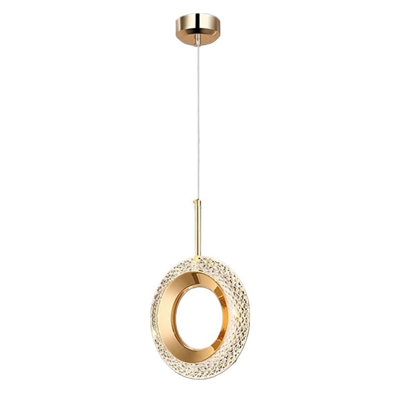 Suspension bague moderne or pour éclairage de bar et cuisine
