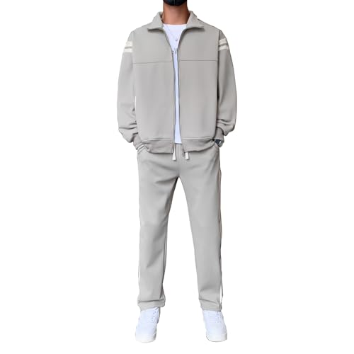 Men's Tracksuit Sweatsuit for Men Jogging Outfit Zipper Long Sleeve Casual Sportswear 2 Piece Set2