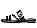 Michael Kors Women's Vera Flat Thong Sandal, Black, 7.5