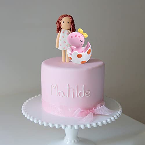 Ercadio 1 Pack 3D Resin Dinosaur Cake Toppers Pink New Born Dinosaur Cake Decoration Gender Reveal Dinosaur Cupcake Picks For Jungle Safari Dino Theme Baby Shower Kids Birthday Party Supplies thumb #2