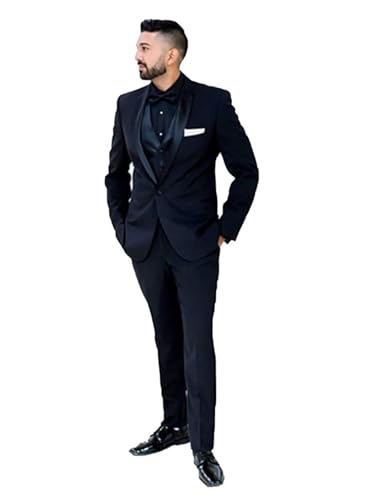 Costume trois pièces homme chic ensemble smoking business mariage coupe moderne