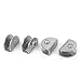 Aexit Stainless Steel Fall Protection 8mm Thick Half Round Shape Glass Shelf Clip Safety Clips Support 4pcs