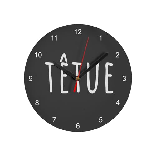 Horloge murale en verre idée cadeau humour femme et fille