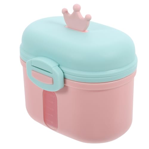 KOCKSHION 粉ミルク貯蔵タンク 携帯用粉ミルクケース 粉ミルク容器 離乳食 調合 容器 家庭用フォーミュラコンテナ フォーミュラエアタイトキャニスター Pp ピンク