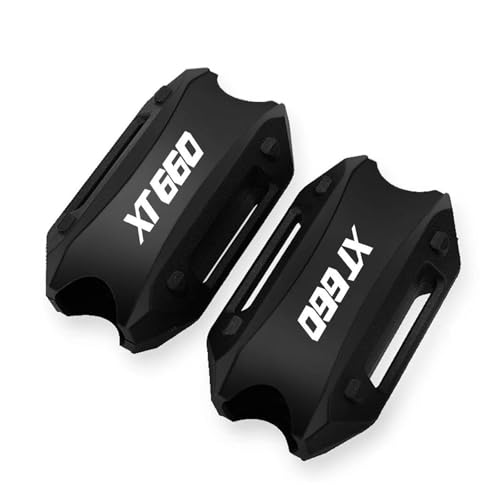 Stoßfängerschutzblock Für yama&ha XT660 XT660R XT660X 25MM Motor Stoßstange Dekorative Schutz Block(Black)