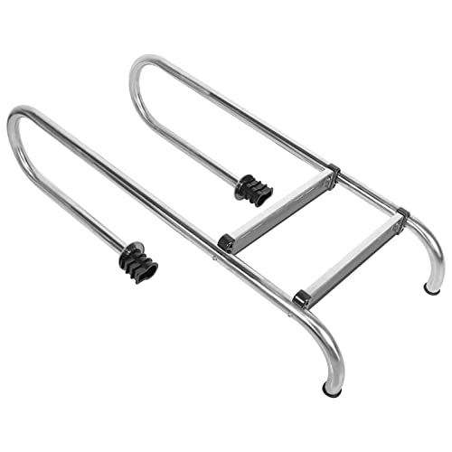 Escalera para piscina de 2 peldaños de acero inoxidable miniatura 5