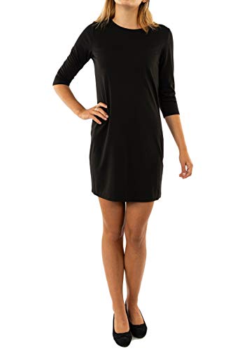 ONLY Onlbrilliant 3/4 Dress Jrs Noos, Vestido Mujer, Negro (Black Black), 38 (Talla del Fabricante: Small)