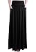 TRENDY UNITED Women's Rayon Spandex High Waist Shirring Maxi Skirt with Pockets