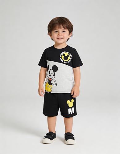 Image of Disney Boys T-shirt and Shorts Outfit Set - Holographic T-Shirt & Matching Shorts Set, Mickey Mouse & Toy Story