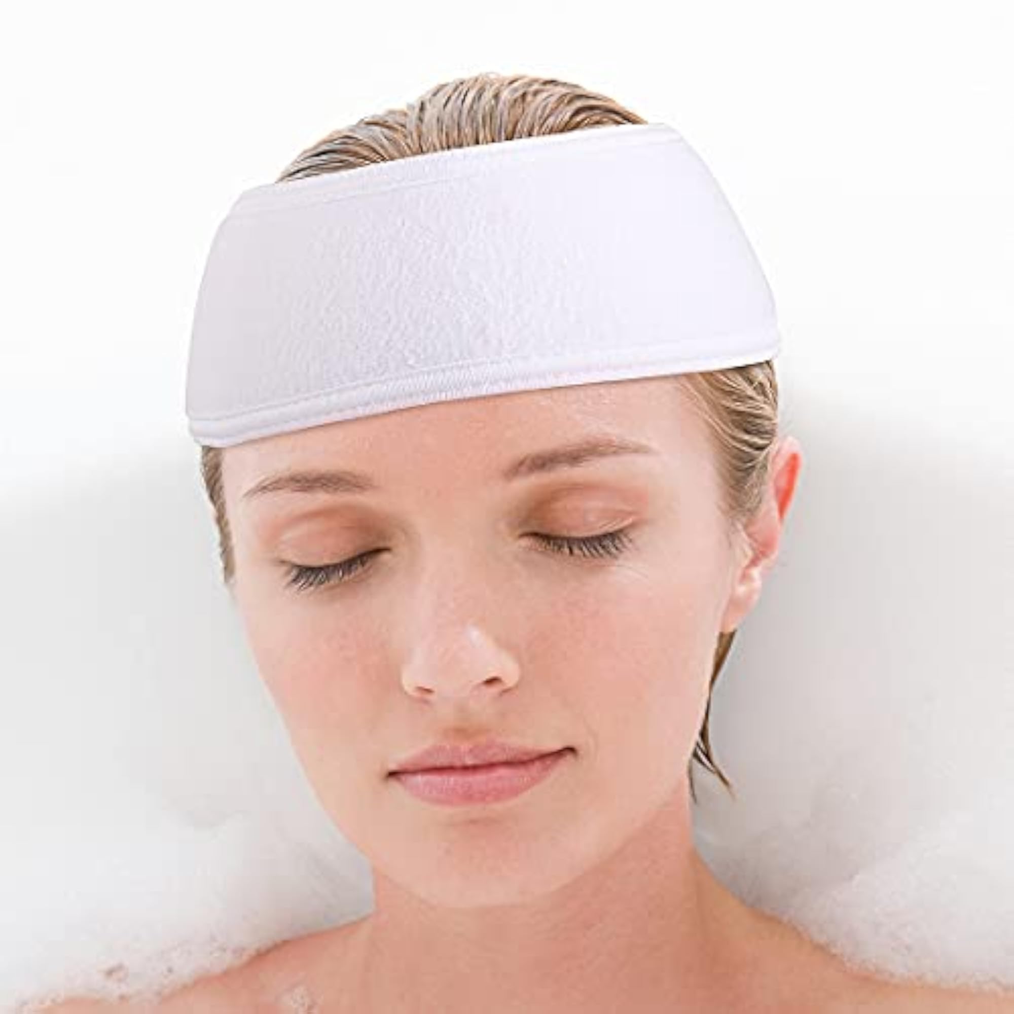Adjustable Wide Hairband for Women, Blue