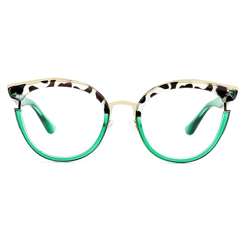 Image of Zeelool Classic Cat Eye Glasses Frame with Non-prescription Clear Lens for Women ZJGT414068