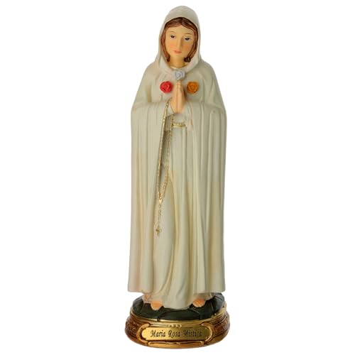 Holyart María Rosa Mística Estatua 20 cm Resina Pintada