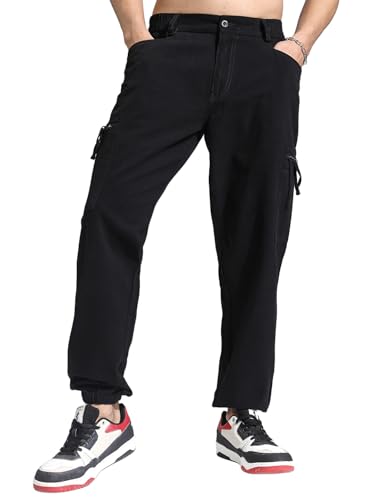 Image of Highlander Men's Carpenter Fit Casual Trousers | Relaxed Fit Trousers | Perfect for Casual Outings,Travel & Work Wear | Trouser for Men