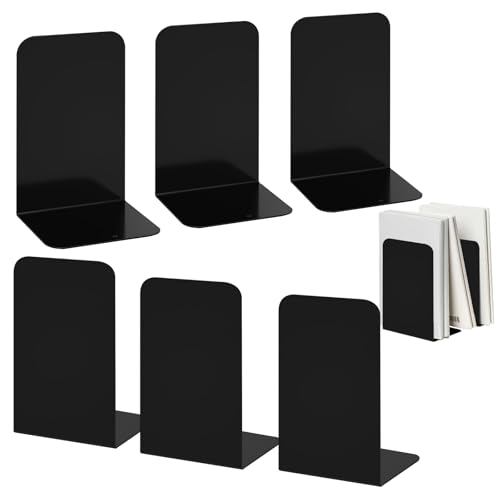 Opiniones y reviews de Sujetalibros que puedes comprar esta semana. 41 GVFYY 3 Pares/6 Pcs de Sujetalibros de Metal, Sujetalibros para Oficina Antideslizantes, Organizador de Libros, Separadores de Libros para Suministros Oficina, Escuela y Hogar...