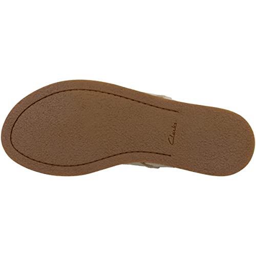 Image of Clarks womens 26166228 TanFlat Sandal