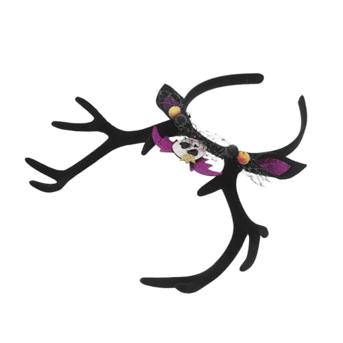 Mikikit Diadema Halloween Ligera con Cuernos Accesorio Cómodo para Fiesta y Cosplay Tocado Reutilizable para Disfraz Temático