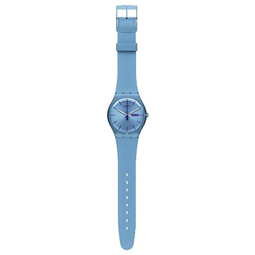 Swatch Unisex SUOS701 Quartz Plastic Violet Dial Watch