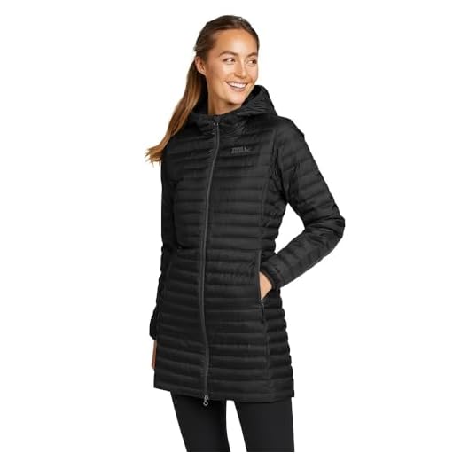 Eddie Bauer Women's Microlight Traveler Down Parka, Black, XX-Large