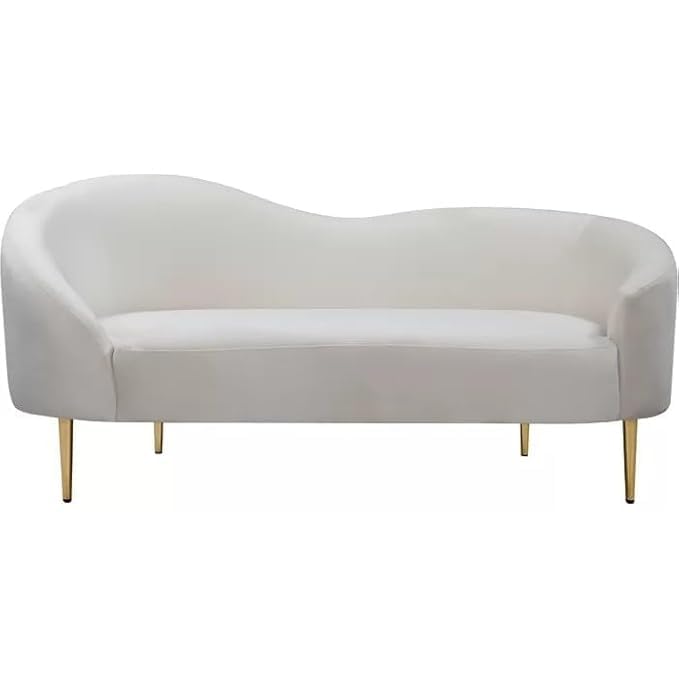HM HANDICRAFTS 2 Seater Velvet Sofa, Off White-image-49