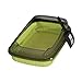 Cat Litter Box Pet Litter Tray Heighten Portable Semi Closed Splashproof Cat Toilet Kitten Toilet for Small Pets Indoor Cats, Green